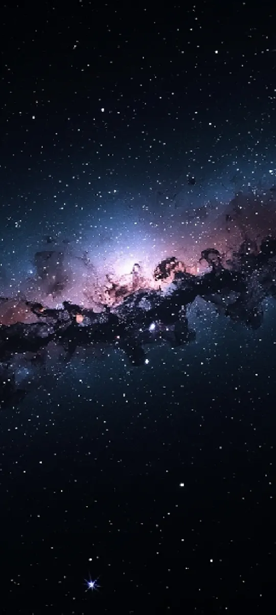 Dark galaxy with nebula stars mobile wallpaper